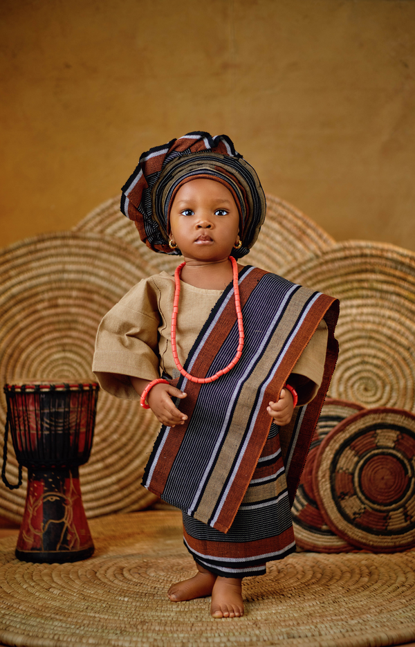 Aso Oke Cream Outfits for African for Special Occasions Like Birthdays, Weddings, and Cultural Celebrations